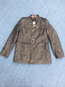 China DE-1221 Men's pu fashion jacket coat stock factory