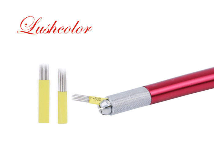 Eyebrow Tattoo Double Rows Yellow Shade Blade 15M & 19M1 For Microshading / Power eyebrow