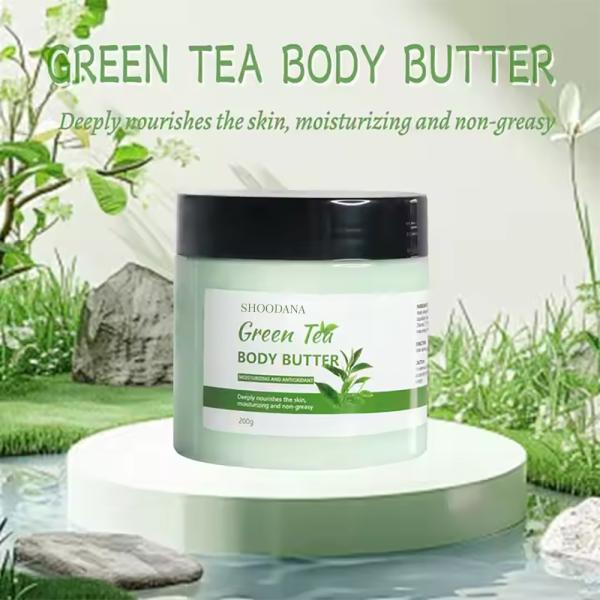 Body Care Cream for Dry Skin Private Label Moisturizing Hydrating Plant Green Tea Lotion Repairing Green Tea Body Butter