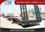 Semi Low Bed Trailer Truck 4 Axles 120 Tons , Heavy Duty Utility Trailer with