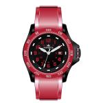Yellow Silicone Rubber Wristband Watch Men Stainless Steel Analog Dial