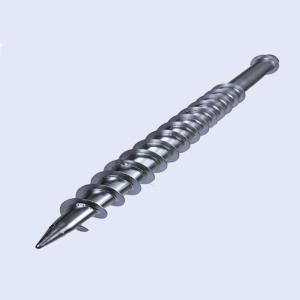 China Silver Ground Screw Piles Q235 Galvanized Steel 76MM Helical Earth Anchor factory