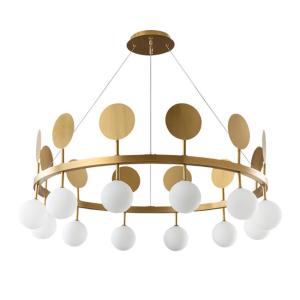 China Milk White Glass Ball G9 Pendant Light Titanium Brushed Stainless Steel factory
