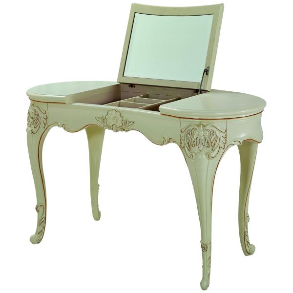 Dressing Table with Swing Mirror,Bedroom Wooden Dressing Table French Style Wooden Dresser
