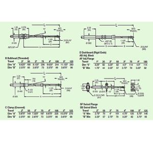 Durable Gear Shift Control Cable / Universal Throttle Cable Kit Push Pull 4B45 -