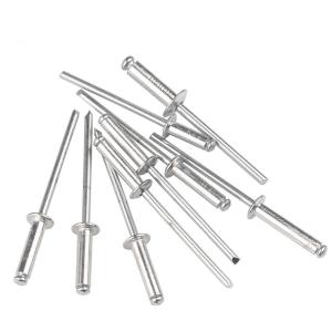 China Uncoated Self-Plugging Aluminum Sliver Blind Rivet Open End Decorating Fastener Nails Pop Rivets factory