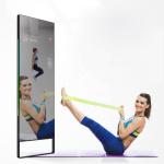 Gym Using Mirror Display Screen 43" Free Standing for Fitness
