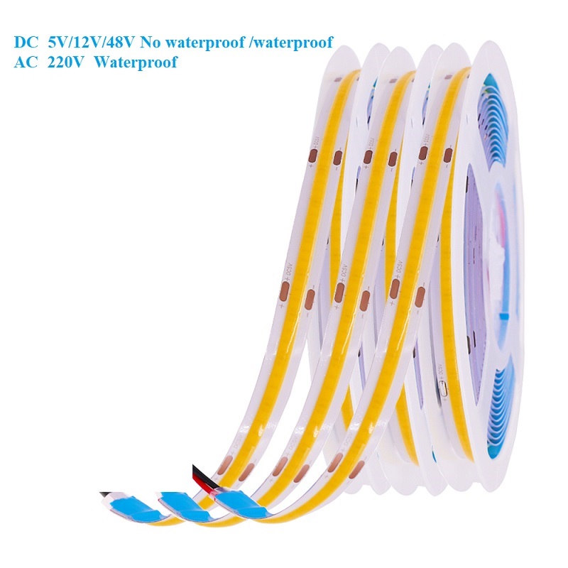 DC12V24V 8mm10mm 480Leds 3000K4000K6500K Warm Natural White flexible COB Led Strip Light