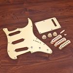 Gold Mirror Pickguard SSS Electric Guitar Pickguard Set Pickup Cover Back Plate