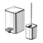 Sustainable Stainless Steel Flip Lid Household Cleaning Brush And Holder For