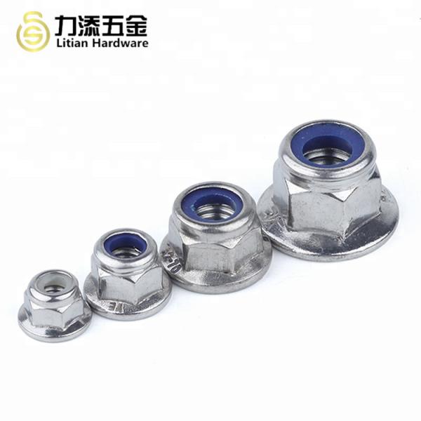Aluminum Metal Self Locking Nut Non Serrated Hexagon M6 M7 M8 M10