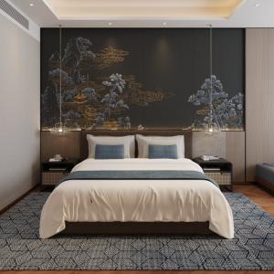 China Stain Resistant Hotel King Guest Room Furniture Custom Fully Furnished factory