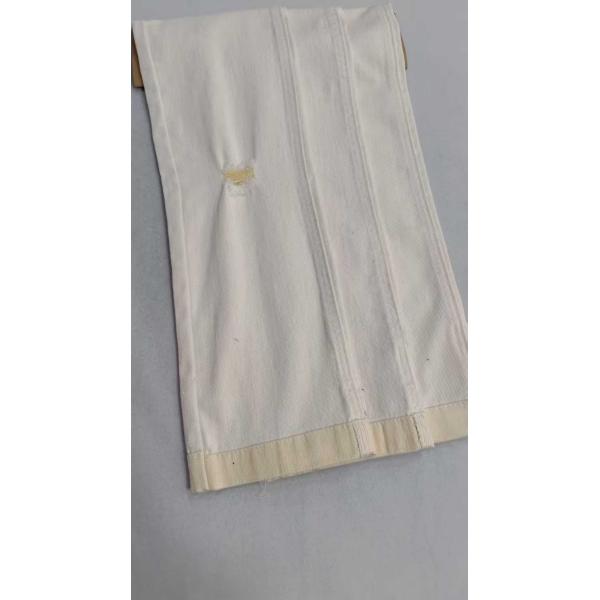 Siro medium elastic 9.5oz White/Wheat with full width 178-180 cm construction 8.5+10×8/55/75 Denim fabric JSD3410-3