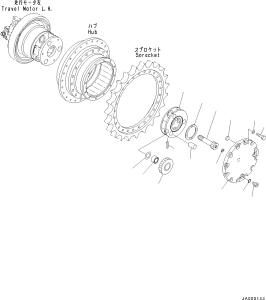 China 11Y-27-30401 For Komatsu D31EX-22 D37EX-22 D31PX-22 D37EX-22 bulldozer Travel Assembly Final Drive Original Travel Motor factory