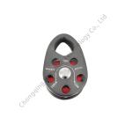 Galvanized Finish Climbing Pulley 28kN Small Side Plate Fixed High Strength
