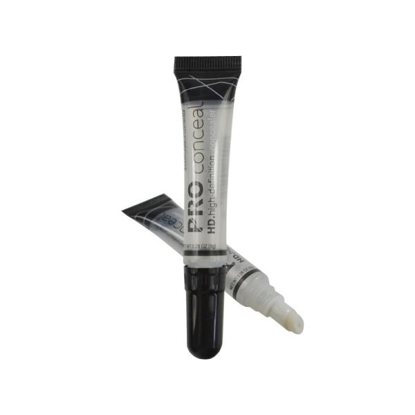custom white biodegradable cosmetic scrub tube sunblock shampoo plastic black
