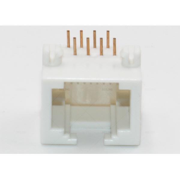 Unshielded 8P8C RJ45 Right Angle Coupler White Color Wide Operating Temperature Range