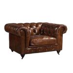 Light / Dark Brown Vintage Leather Chesterfield Couch Sofa 1/2/3/4 Seater