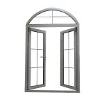 2.0mm Profile Double Tempered Glass Aluminiumfrench Doors For Heat Insulation