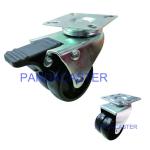 70Kg 155Lbs Light Duty Casters Black Double Wheel Swivel Brake Caster