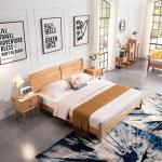 Solid Oak Wood Bed Designer Furniture