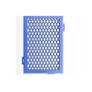 Colored Interior Decorative Expanded Mesh Ceiling With Four Anchor Metal Frame