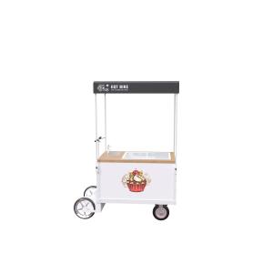 China Oil Resistant Wood Desktop Four Wheel Bicycle Freezer Cart factory