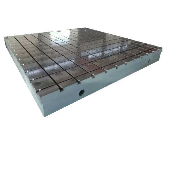 China Crossed HT250 Cast Iron Surface Plate Hand Scrap T Slotted Floor Plate factory