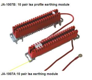 China 10 Pairs krone type lsa earth module and lsa profile module factory