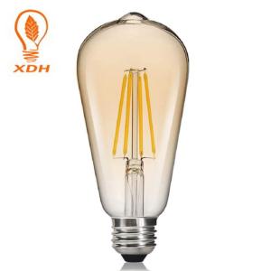 China LED Long Edison LED Filament Bulbs Light Amber 6W 8W ST64 1050lm factory