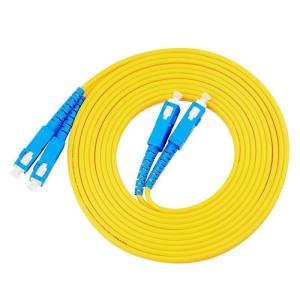 Yellow 9/125 Single Mode Duplex SC/UPC-SC/UPC Fiber Optic Patch Cord with FC