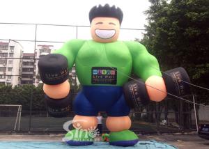 China 25' High Big Advertising Guy Inflatable Muscle Man For GYM Outdoor Promotion factory