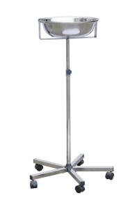 China Medical Cart , Stainless Steel Mayo Trolley With Removable Bowl factory