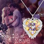 18 Inch 8.2 Gifts For Mom From Daughter Big Heart Necklace With Austrian crystal