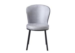 China Wrought Iron Family Grey Upholstered Dining Chair factory