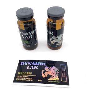 China Test 250 Bottle Label 10ml Vial Label Sticker Printing For Injection Oil Glass factory