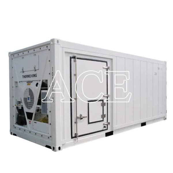 China Dual Temperature 2-Room ISO 20ft Marine Refrigerated Container ISO Certified Aluminium Deep Freezers with Corten Steel factory