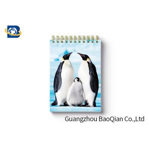 Penguin Image Notebook Custom Printed Spiral Notebooks 3D Cover High Definition