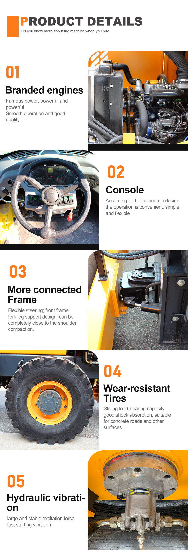 Double Drum Ride-On Road Roller with 1100mm Drum Diameter YUNNEI Engine and Affordable