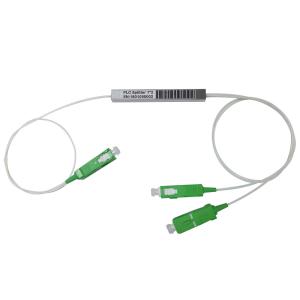 China 1x2 SC APC Single Mode Fiber Optic PLC Splitter Hydrel Fiber Cable Mini Steel Tube factory