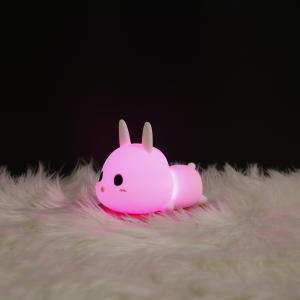 China Rechargeable Dimming Color Changing Bedroom Kids Sleep Lamp Silicone Night Light with Timer factory