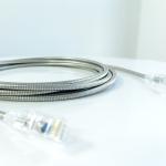 Exactcables Steel Armored Crossed Cat5e Network Cable 2m Lan Cable Slim STP LSZH