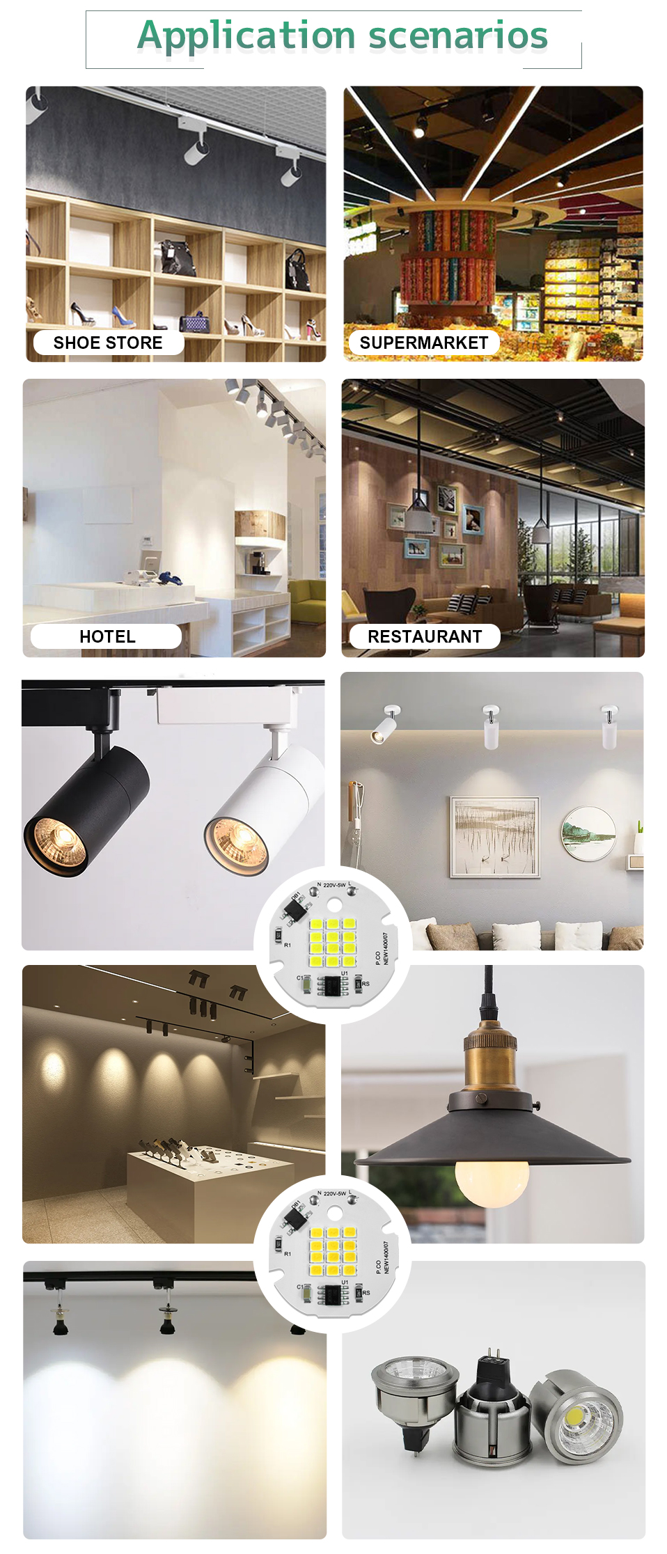 CCT 3000K Cob Chip On Board LED Bulb Chip For GU10 Downlight Spotlight