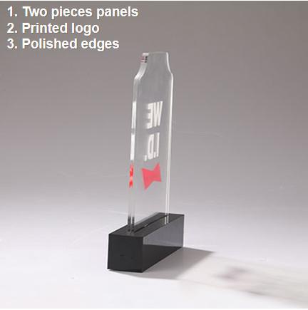 Brand Advertising Baterry Supply Light Up Printed Electronic Menu Stand Acrylic
