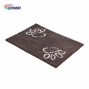 China 24&quot;X36&quot; Door Carpet Mats 1000GSM Chocolate Chenille TPR Waterproof Rubber 15mm Entrance Rugs Outdoor factory