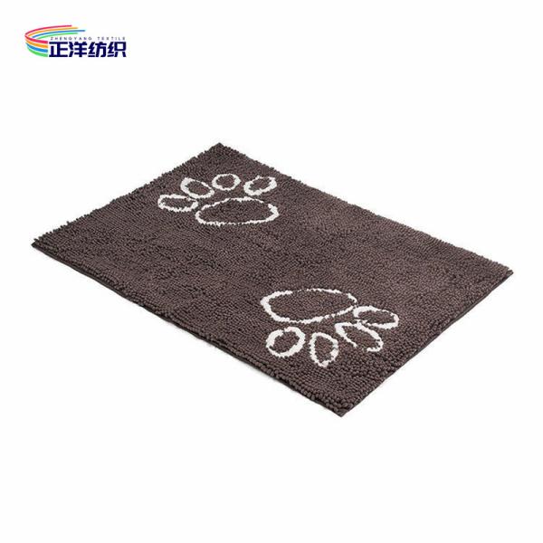 24"X36" Door Carpet Mats 1000GSM Chocolate Chenille TPR Waterproof Rubber 15mm