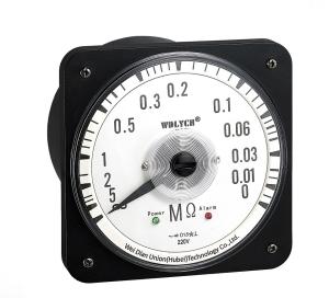 China 80 * 80mm Round Type AC Insulation Resistance Meter With Relay Alarm factory
