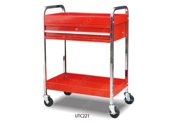 Middle Mobile Tool Storage Carts , Metal Rolling Tool Cart Heavy Duty With