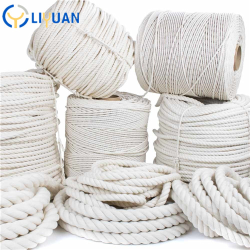 3 Strand Recycle Natural Twist Cord Cotton Rope Versatile for Multipurpose Usage