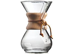 China Classic Series Antique Glass Coffee Pots With Wooden Collar Handle / Leather Tie factory